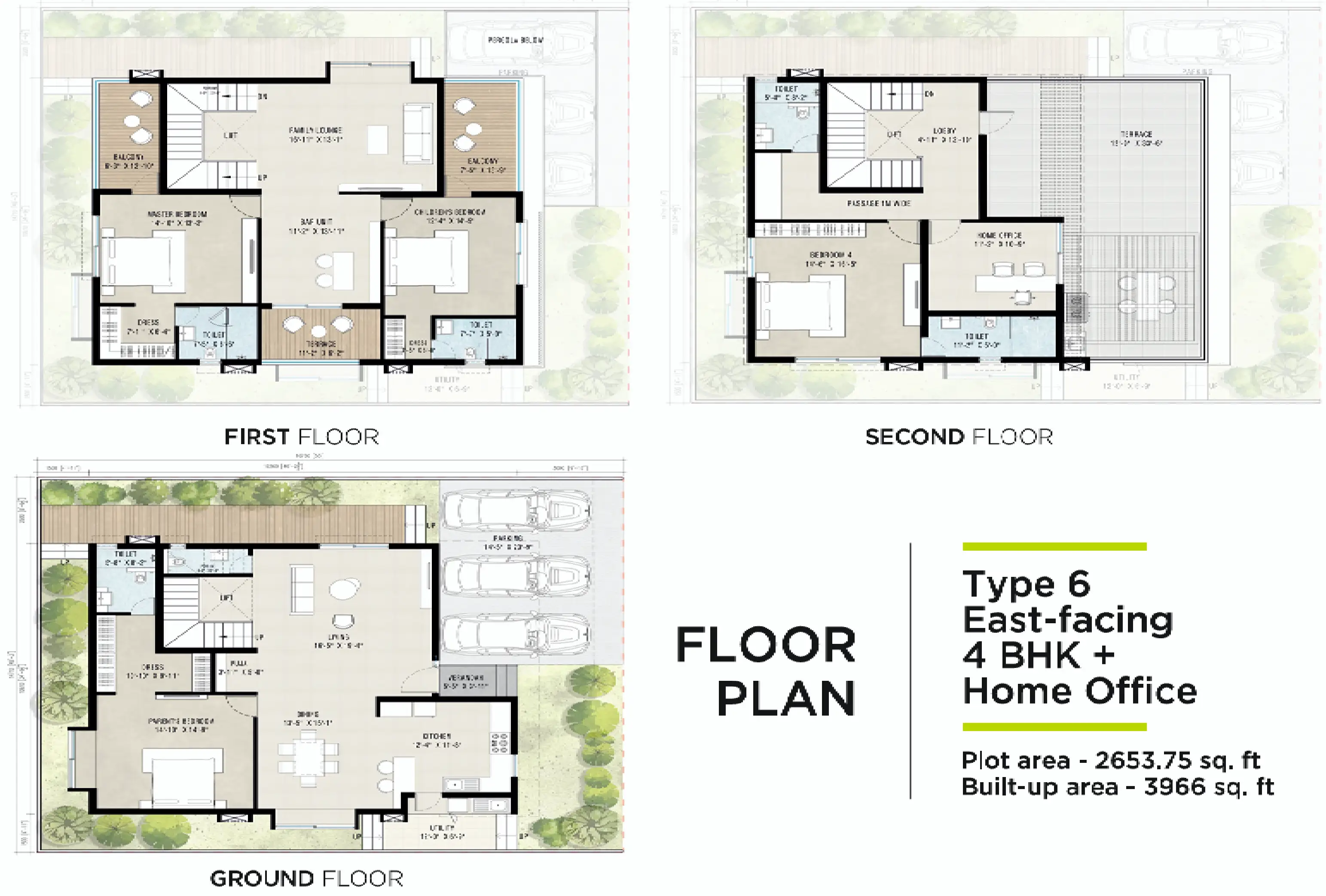 Type 6 East Facing Floor Plan