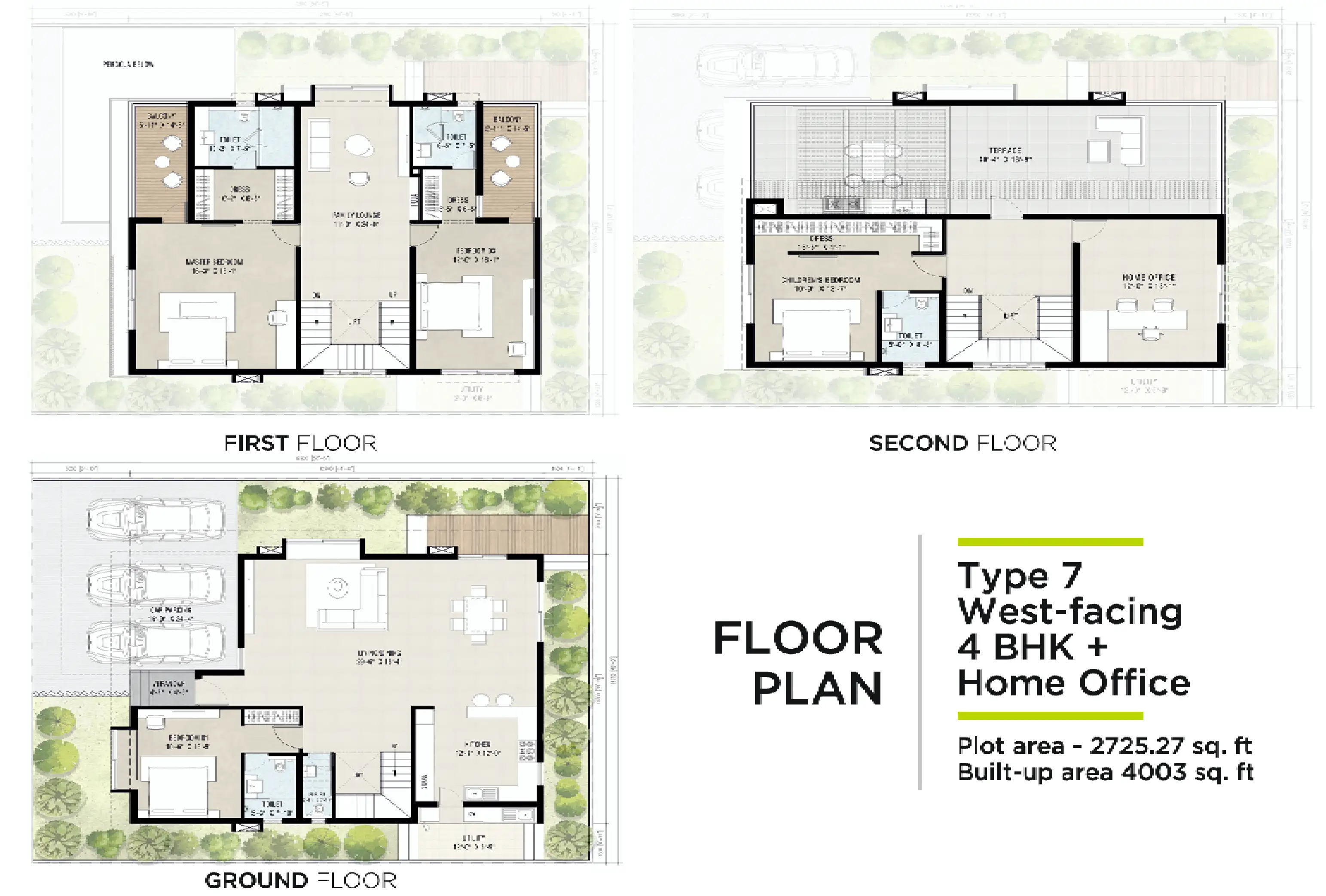 Type 7 West Facing Floor Plan